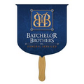 Digital Coat of Arms Fast Fan w/ Wooden Handle & Front Imprint (1 Day)